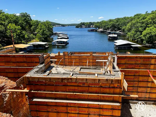 Seawall forms and rebar set before the pour