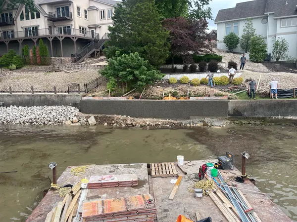 Seawall form work in progress